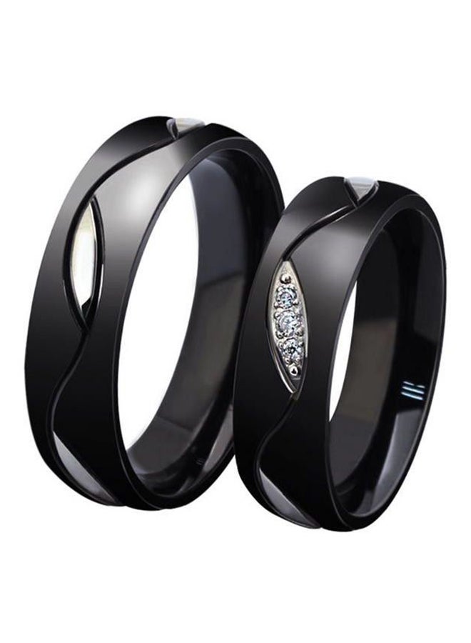 QiaoKai Titanium Steel Couple Rings Set  - Image 1