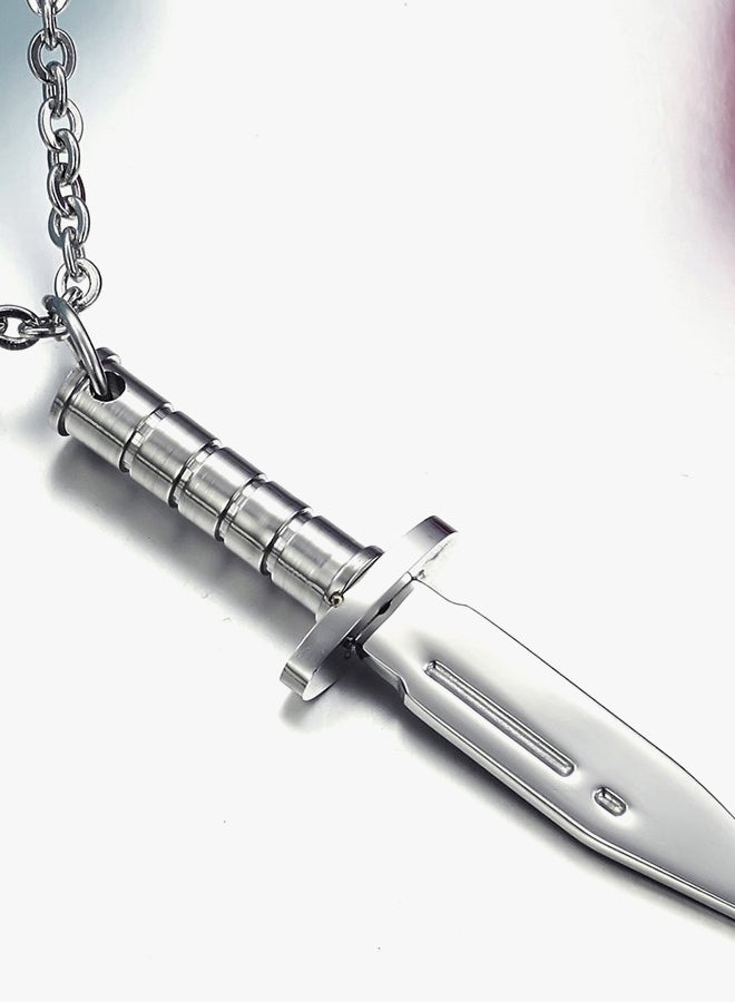 QiaoKai - Stainless Steel Dagger Pendant Necklace - Image 1