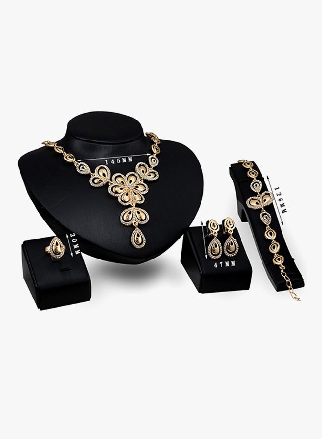 QiaoKai - Set Of 4 Butterfly Bride Wedding Jewellery - Image 1