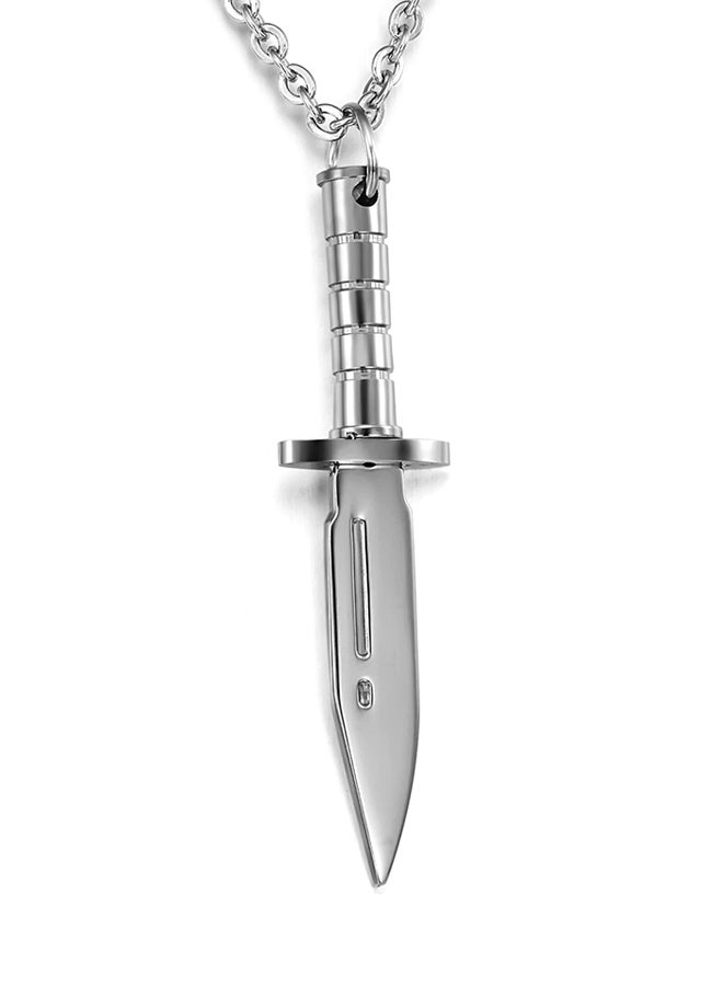 QiaoKai - Stainless Steel Dagger Pendant Necklace - Image 1