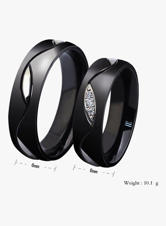 QiaoKai Titanium Steel Couple Rings Set  - Image 2