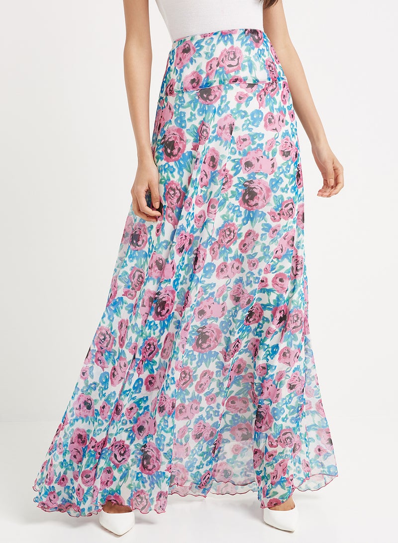 Golden Apple - Floral Print Design Skirt Multicolour - Image 1