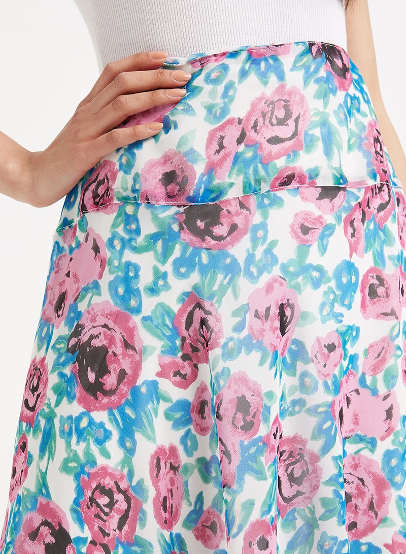 Golden Apple - Floral Print Design Skirt Multicolour - Image 1