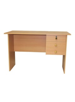 Office Table With 3 Drawers Beige