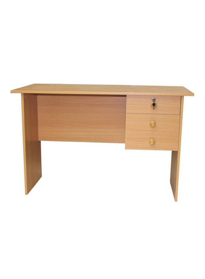 Galaxy - Office Table With 3 Drawers Beige - Image 1