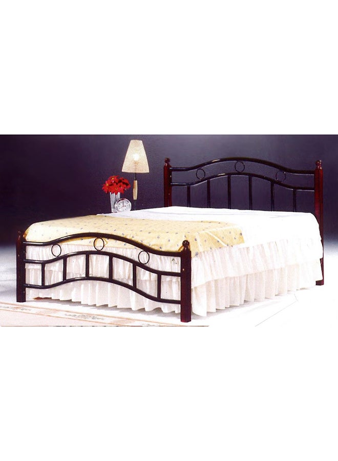 Galaxy - Wooden And Steel Bed With Medical Mattress Brown King - Image 1