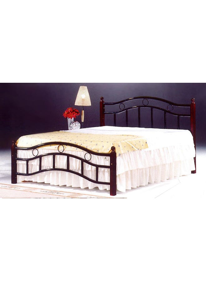 Wooden And Steel Bed Brown Queen - v1525086653/N14331444A_1