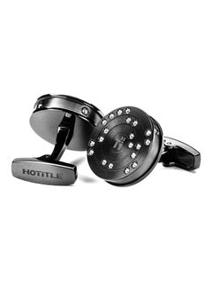 HOTiTLE Ti22 Stainless Steel Cufflinks With White Crystals  - Image 1