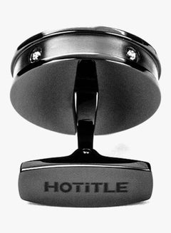 HOTiTLE Ti22 Stainless Steel Cufflinks With White Crystals  - Image 4