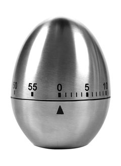Egg Shaped Kitchen Timer Silver