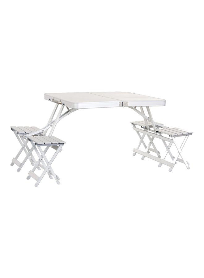 OZTrail - Foldable Chair And Table Set White - Image 1
