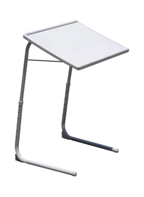Multi-Purpose Foldable Table White/Grey Height Adjustable: 56cm- 73cm /Surface Dimensions: (W) 52cm x (L) 39cmcentimeter