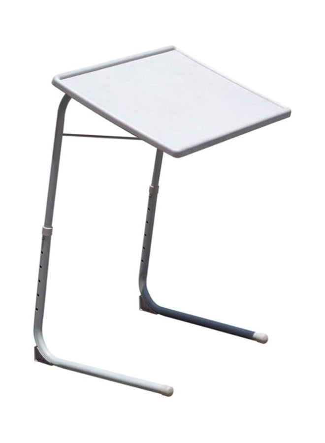 Multi-Purpose Foldable Table White/Grey Height Adjustable: 56cm- 73cm /Surface Dimensions: (W) 52cm x (L) 39cmcentimeter