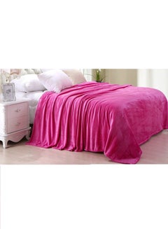 Safar Tekstil Melow Flannel Fleece Throw Blanket Polyester Pink 150x210cm  - Image 1