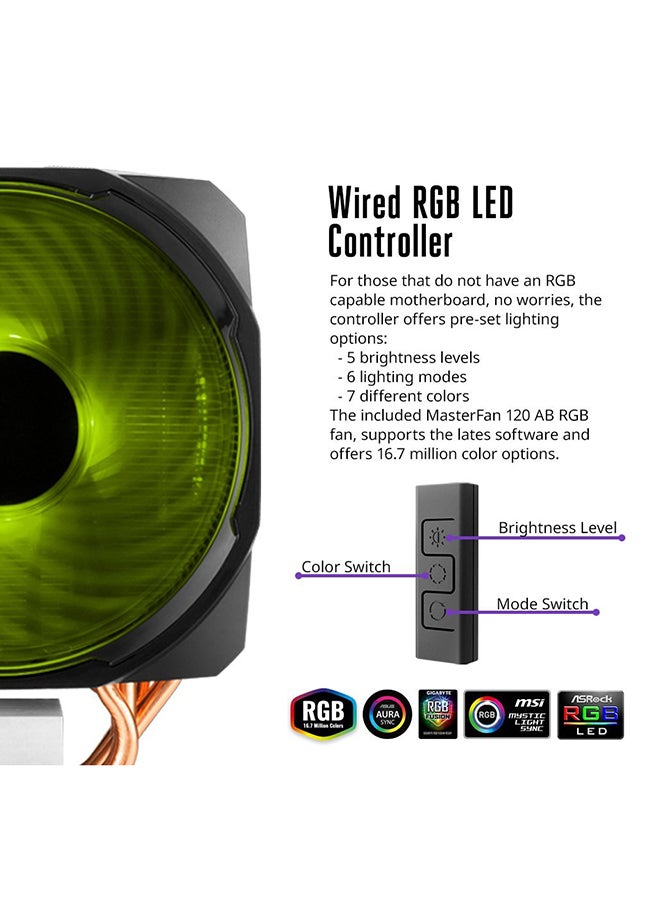 COOLER MASTER MasterAir MA610P RGB CPU Air Cooler Black - Image 4