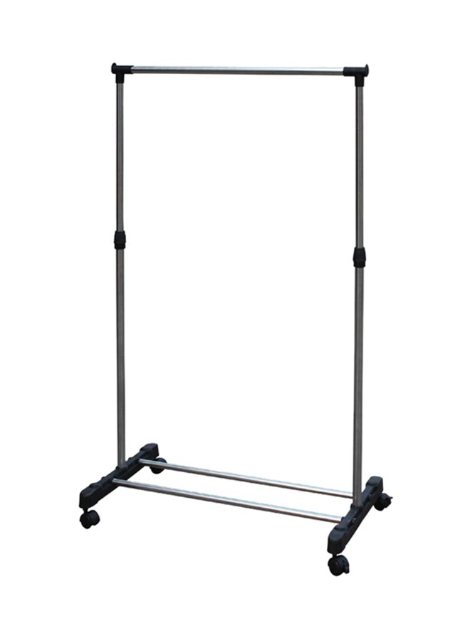 ليوستار علاقة ملابس وحيدة القطب التلسكوبية أسود/ فضي 91x43 (adjustable hight 94 to 160)سم  - Image 1