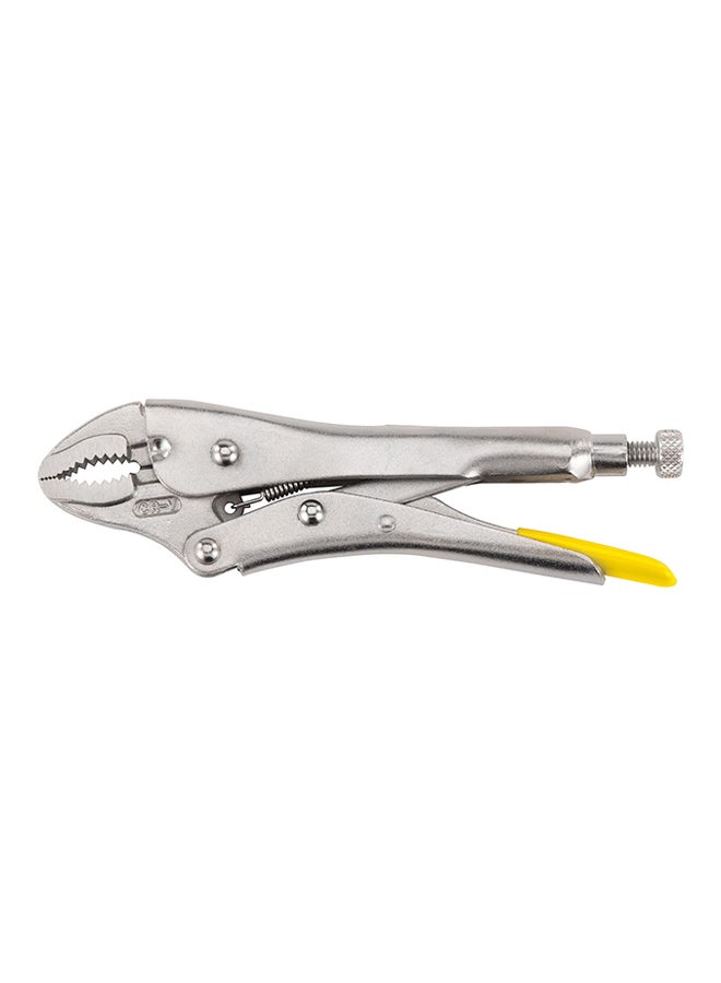 Stanley Curved Jaw Locking Plier Silver/yellow  - Image 1