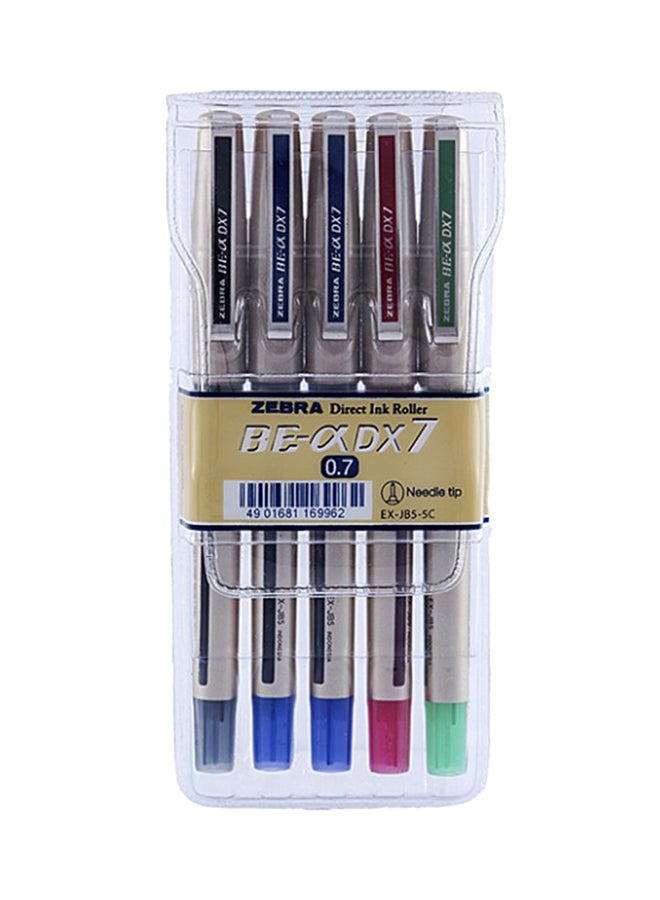 ZEBRA 5-Piece Roller Ballpoint Pen Set Multicolour 