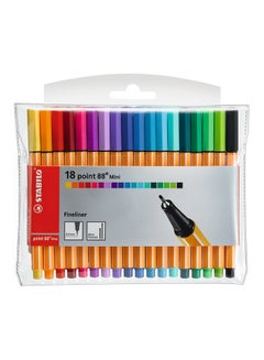 STABILO 18-Piece Point 88 Mini Fineliner Pen Multicolour 