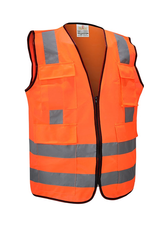Bright Safety Vest Jacket Orange