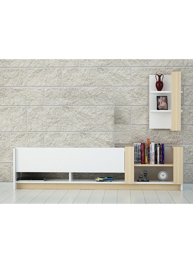 sahaba Kazablanka Television Unit White/Beige 180cm - Image 1