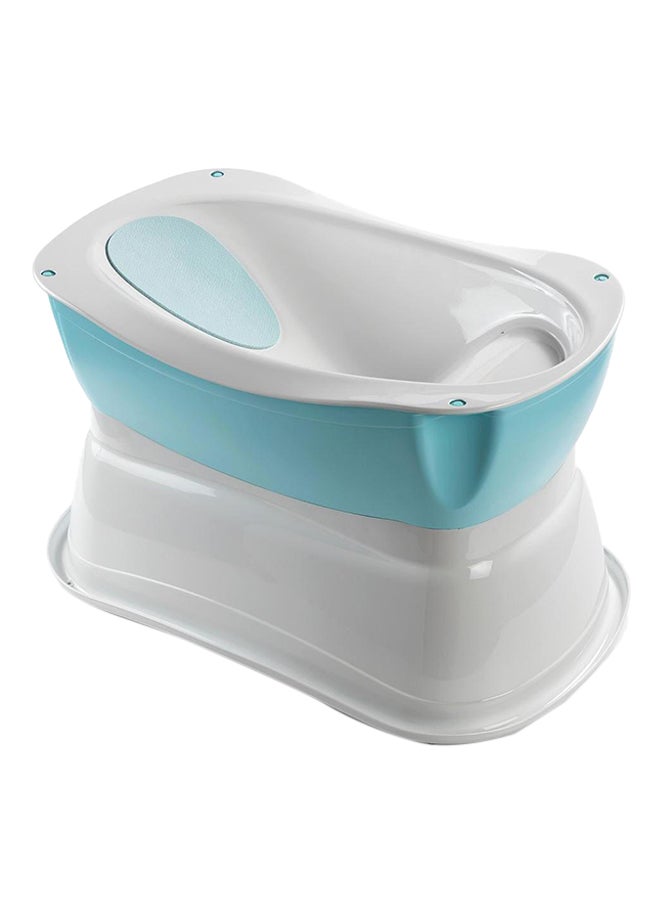 summer infant Bath Tub With Stepstool - White/Blue  - Image 1