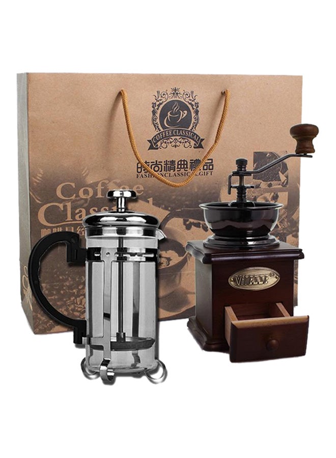 QiaoKai Stainless Steel French Pressure Coffee Maker Clear/Brown/Silver Free sizecentimeter  - Image 1