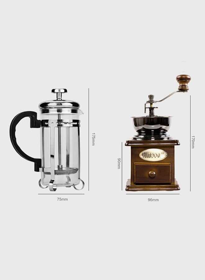 QiaoKai Stainless Steel French Pressure Coffee Maker Clear/Brown/Silver Free sizecentimeter  - Image 3