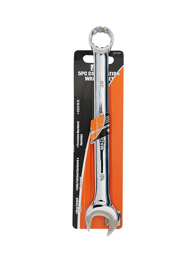 MEGA Set Of 5 Combination Wrench Silver 