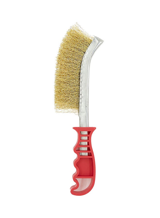 MEGA Steel Wire Hand Brush Red/Silver/Beige 23.5x9.25x1.96inch 
