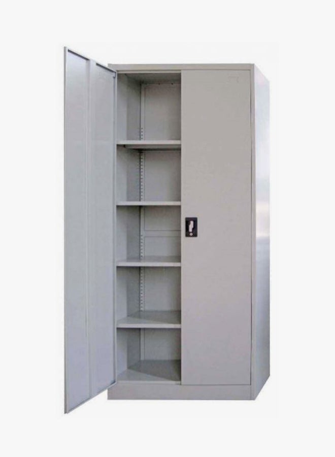 AE 2-Door Steel Cabinet Grey 180x90x45centimeter  - Image 3