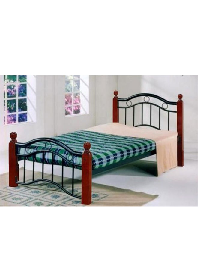 AE Single Bed With Medical Mattress Mahogany 190x30x90cm