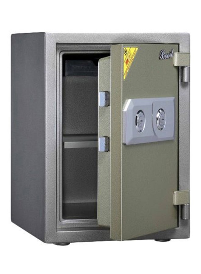 AE 2-Keys With 1 Tray Safe Grey 50x40x45centimeter 