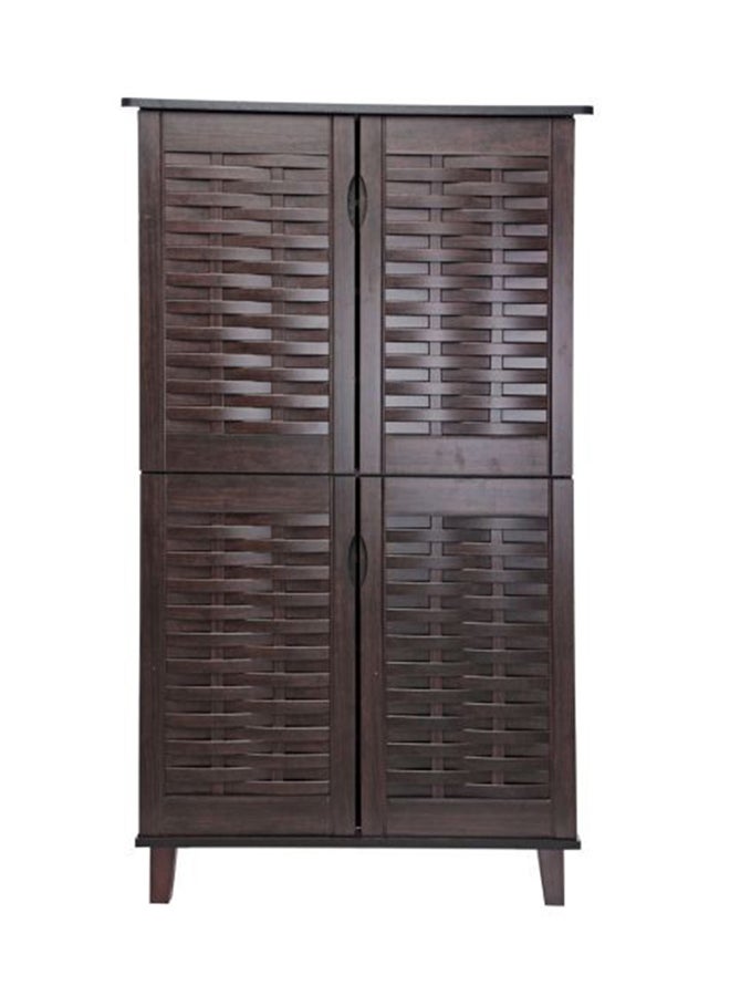 Galaxy Design 4-Door Shoe Cabinet Dark Brown - Image 1