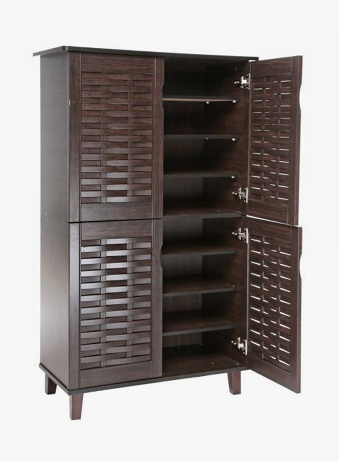 Galaxy Design 4-Door Shoe Cabinet Dark Brown - Image 4