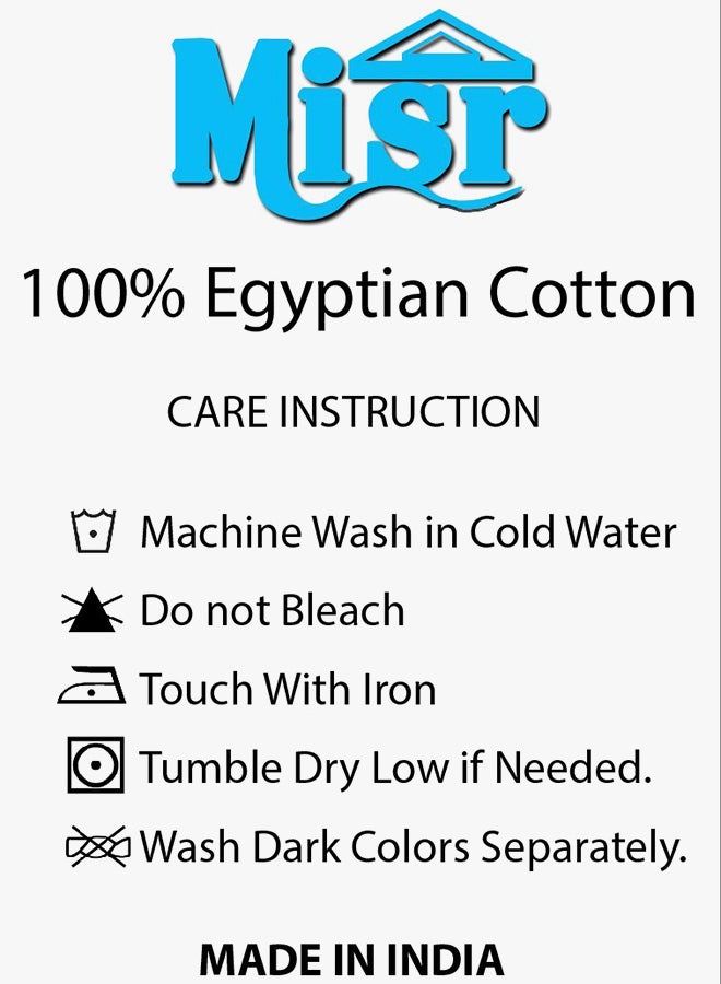 TheForty Winks - 4-Piece Egyptian Cotton Sheet And Pillowcase Set Cotton Turquoise Super King - Image 1