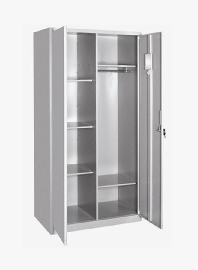 AE 2-Door Steel Cabinet Grey 180x90x45centimeter  - Image 2