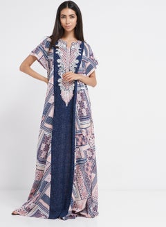 Floral Collage Design Inspired Jalabiya Multicolour