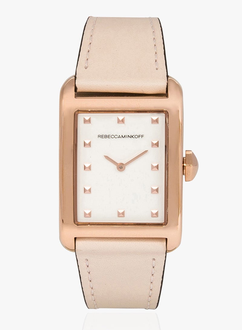 Rebecca Minkoff - Women's Moment Analog Leather Watch 2200067 - Image 1