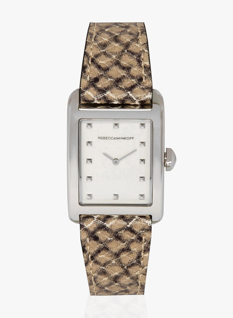 Rebecca Minkoff - Women's Patterned Moment Analog Leather Watch 2200064 - Image 1