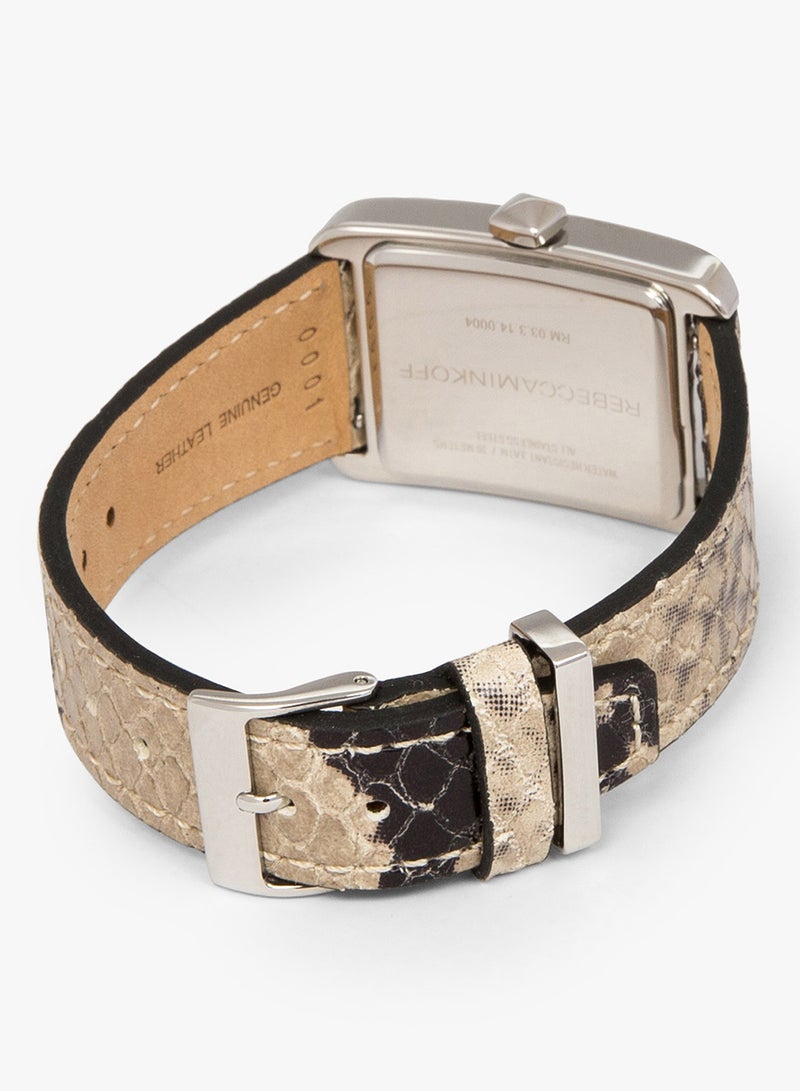 Rebecca Minkoff - Women's Patterned Moment Analog Leather Watch 2200064 - Image 1