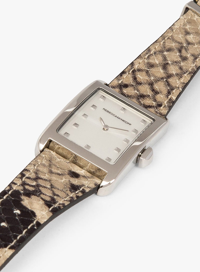 Rebecca Minkoff - Women's Patterned Moment Analog Leather Watch 2200064 - Image 1