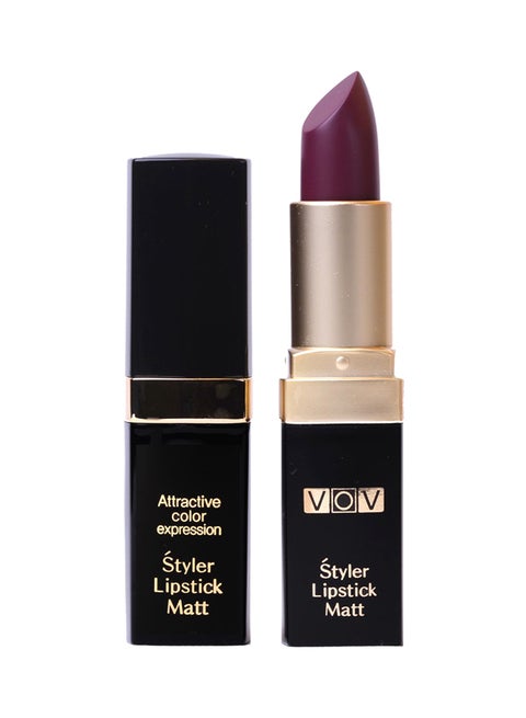 Attractive Color Expression Styler Matte Lipstick Dark Purple 104