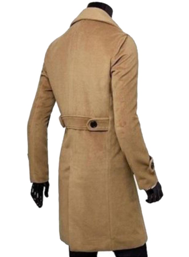 Generic - Buttons Wool Blend Jacket Brown - Image 1