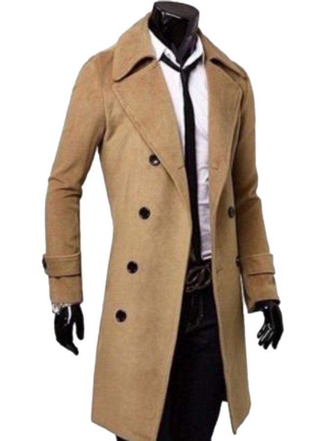 Generic - Buttons Wool Blend Jacket Brown - Image 1