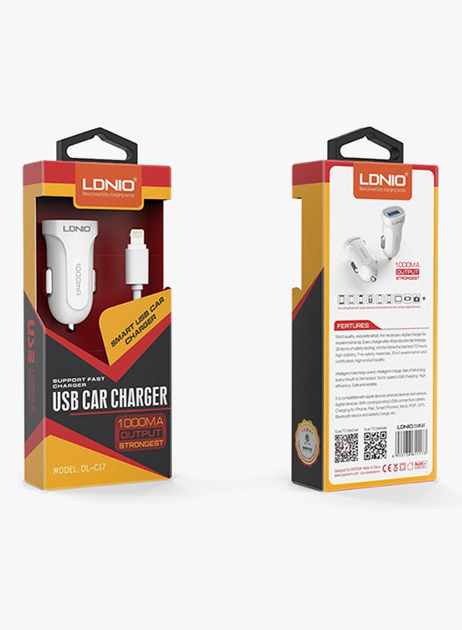 LDNIO USB Car Charger White - Image 3