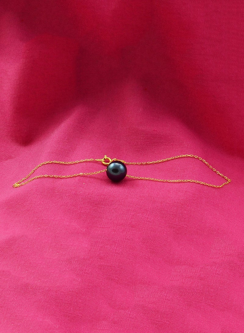Vera Perla - 10 Karat Gold Pearl Chain Bracelet - Image 1