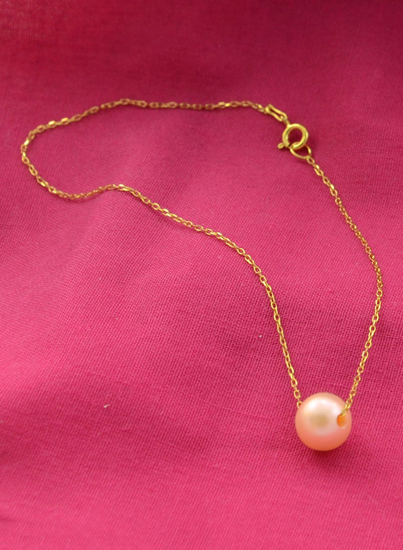 Vera Perla 18 Karat Gold Pearl Chain Bracelet - Image 2