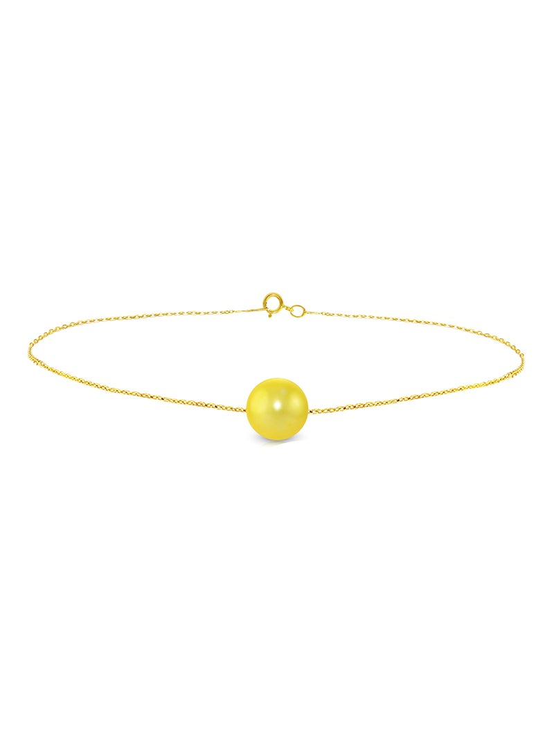 Vera Perla - 18 Karat Gold Pearl Chain Bracelet - Image 1