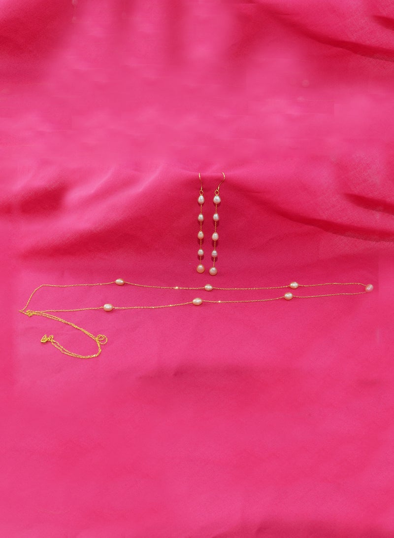 فيرا بيرلا طقم مجوهرات من الذهب مؤلف من قطعتين ومرصّع بحبيبات اللؤلؤ 10 قيراط - Image 2